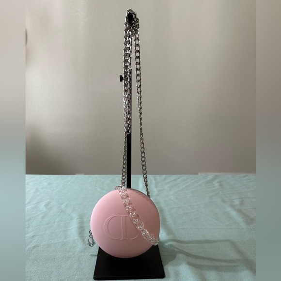 Authentic beauty Dior Light Pink Mini Bag with Silver Chain - Picture 1 of 6